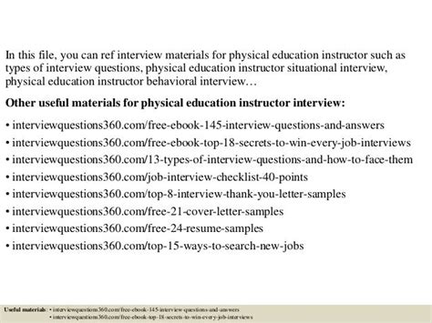 interview physical education teacher|41 Phys Ed Interview Questions (With Example Answers).